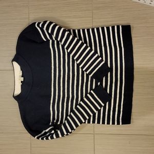 Boden navy and white striped crewneck sweater